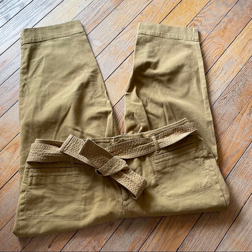 Loft Dark Gold Wide Leg Tie Pants - 18